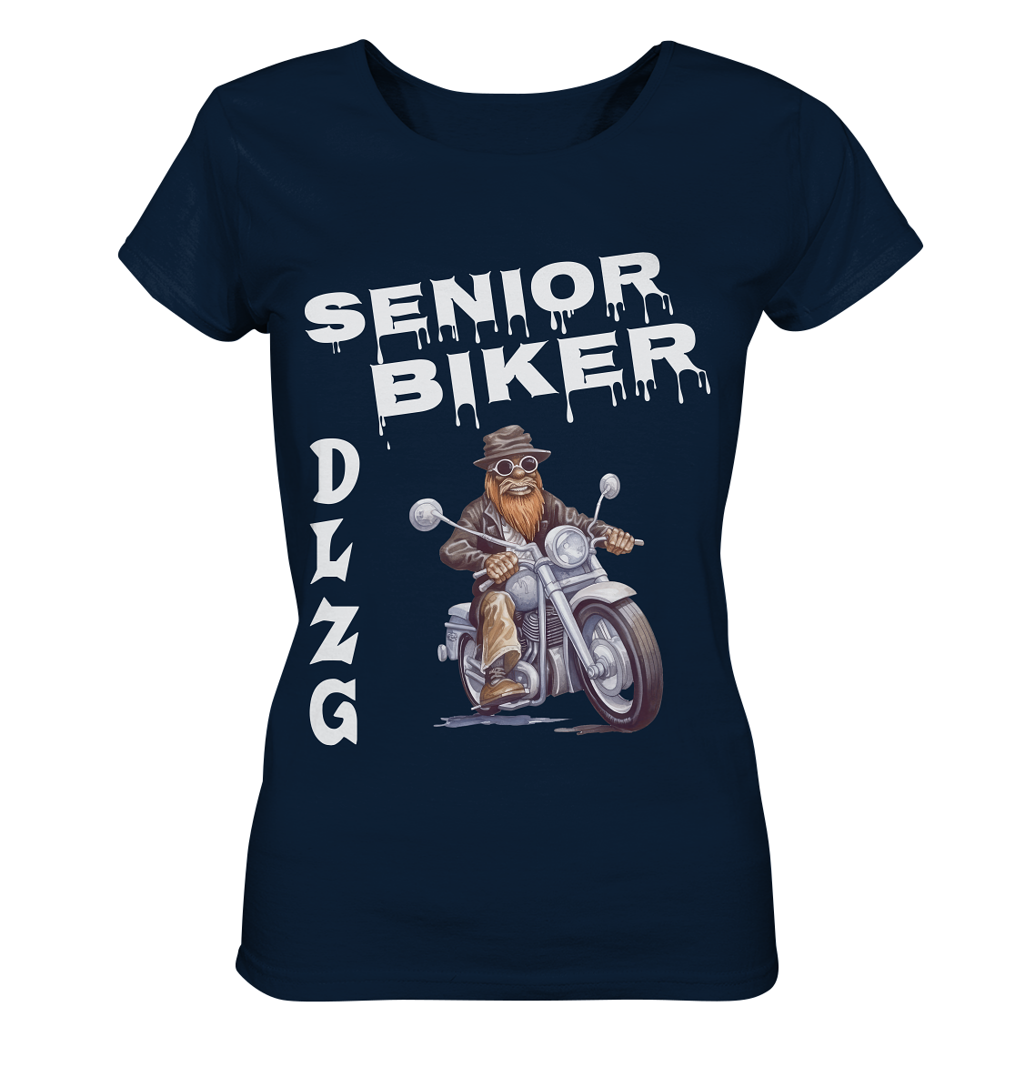 DLzG Opa Biker Fun Motiv 3- Ladies Organic Basic Shirt