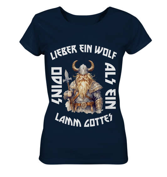 LIEBER EIN WOLF ODINS NO 3  - STREETWEAR - STATEMENT     - Ladies Organic Basic Shirt