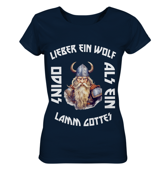 LIEBER EIN WOLF ODINS NO 2  - STREETWEAR - STATEMENT    - Ladies Organic Basic Shirt