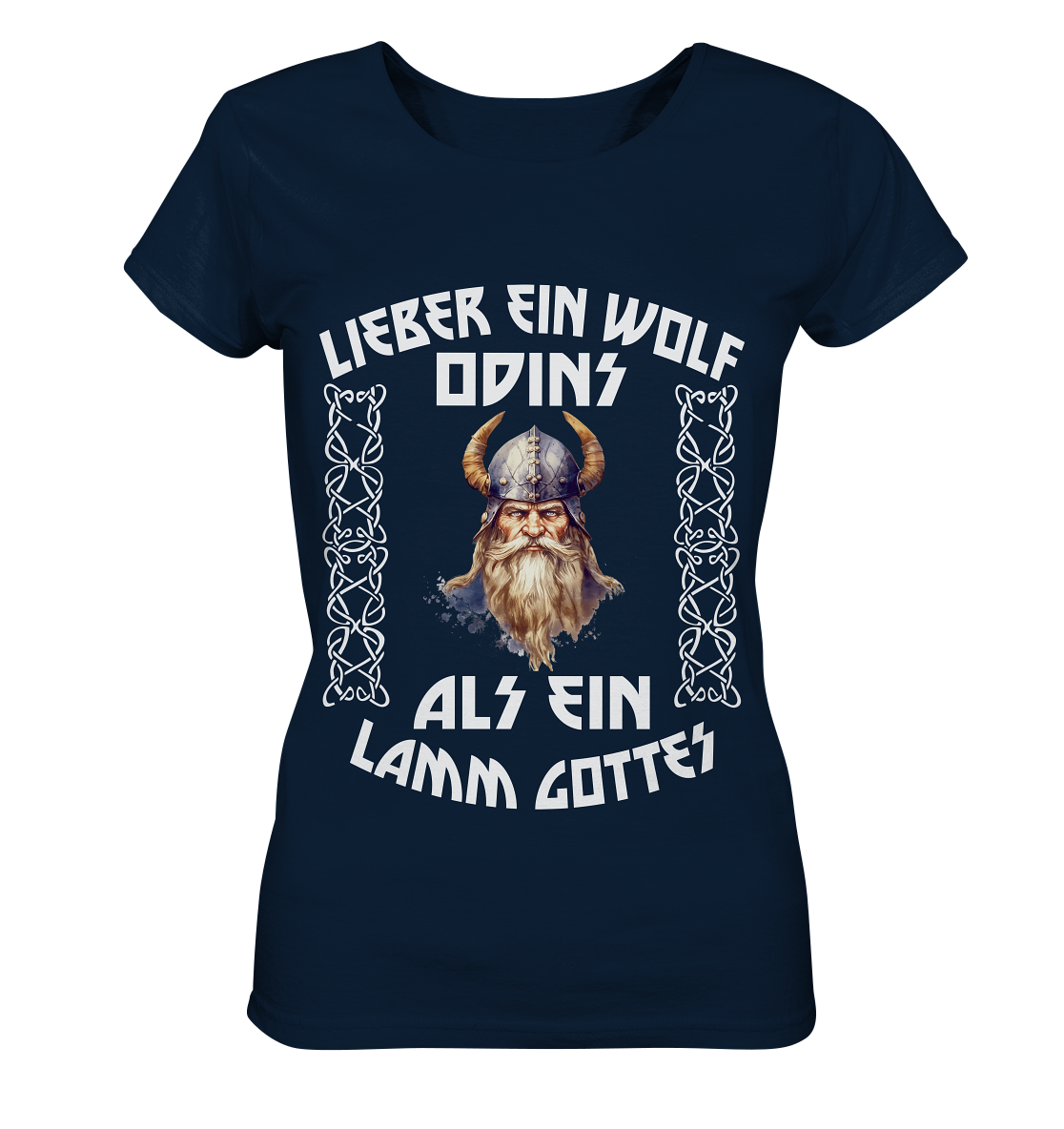 LIEBER EIN WOLF ODINS NO 4  - STREETWEAR - STATEMENT   - Ladies Organic Basic Shirt