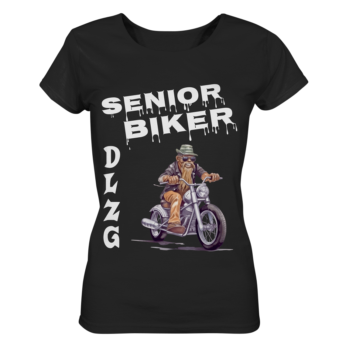 DLzG Opa Biker Fun Motiv 1- Damen Organic Basic Shirt