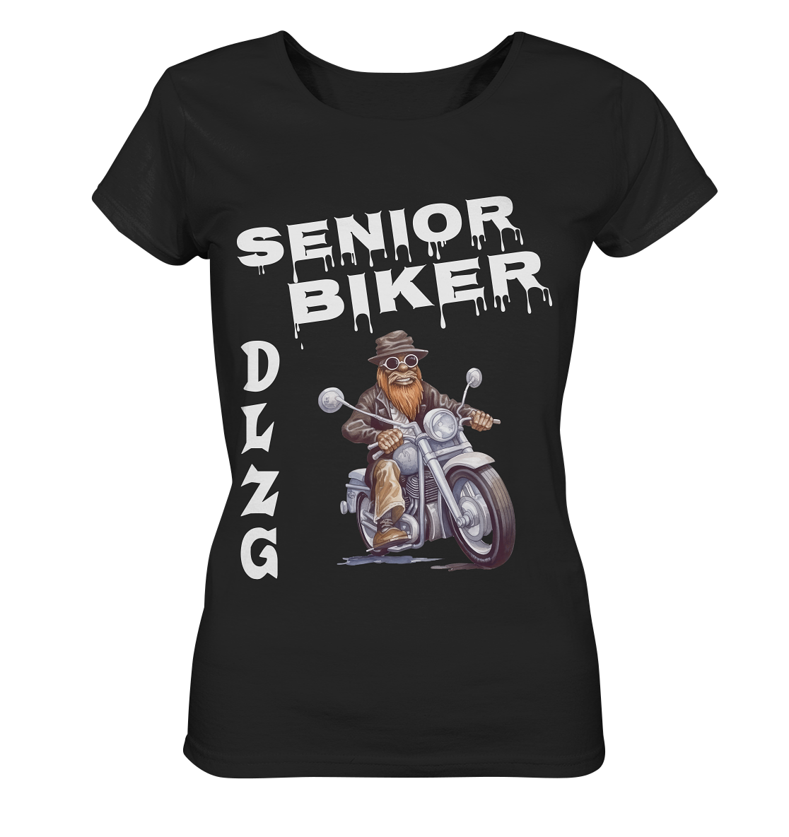 DLzG Opa Biker Fun Motiv 3- Ladies Organic Basic Shirt