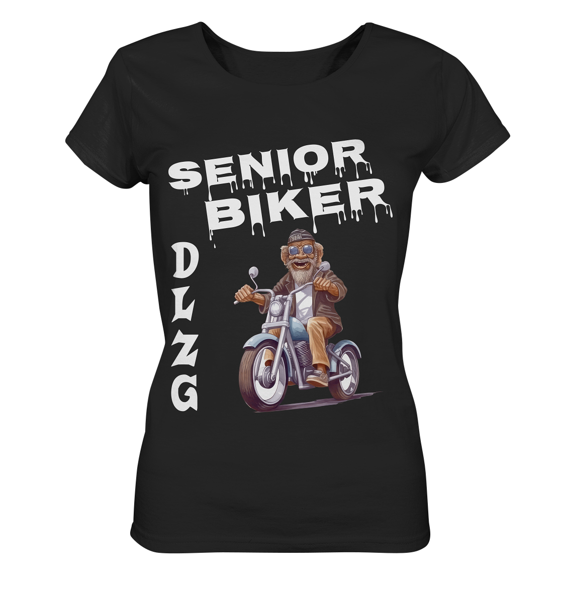 DLzG Opa Biker Fun Motiv 2 - Ladies Organic Basic Shirt