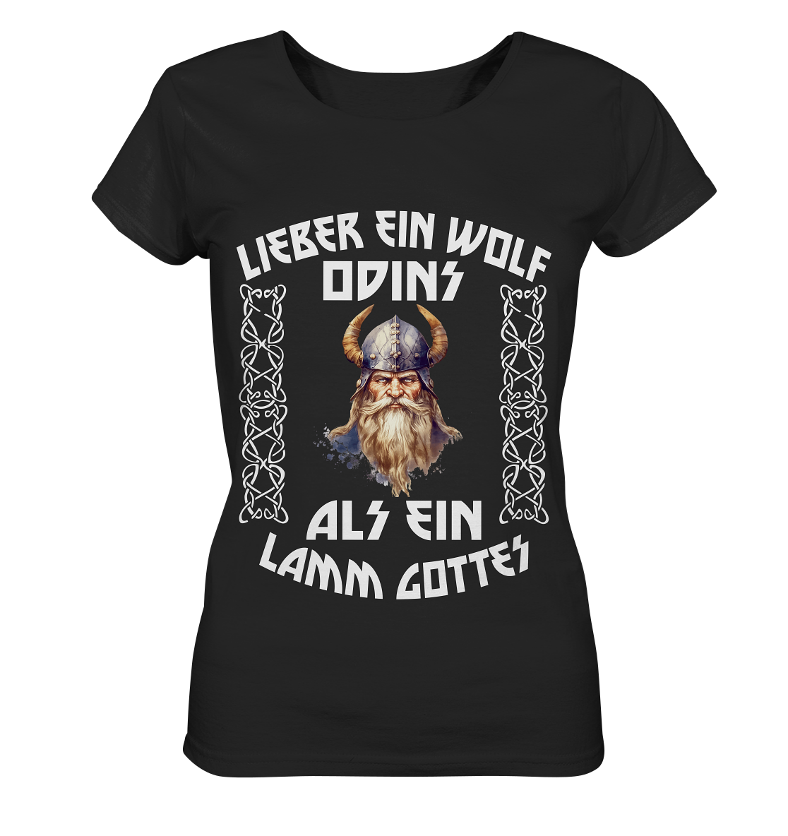 LIEBER EIN WOLF ODINS NO 4  - STREETWEAR - STATEMENT   - Ladies Organic Basic Shirt