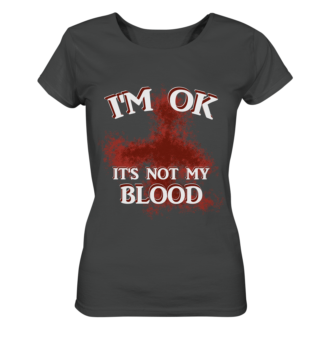 I'M OK - IT'S NOT MY BLOOD  NO 2 - Ladies Organic Basic Shirt