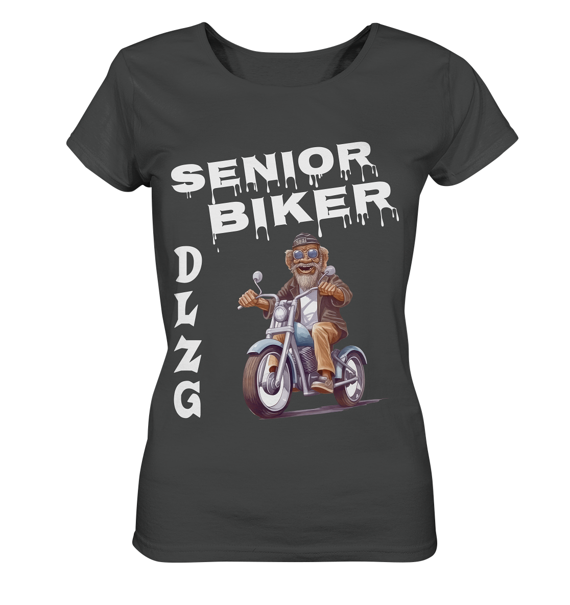 DLzG Opa Biker Fun Motiv 2 - Ladies Organic Basic Shirt