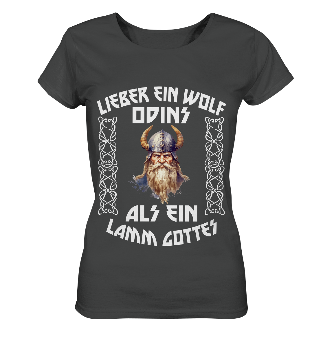 LIEBER EIN WOLF ODINS NO 4  - STREETWEAR - STATEMENT   - Ladies Organic Basic Shirt