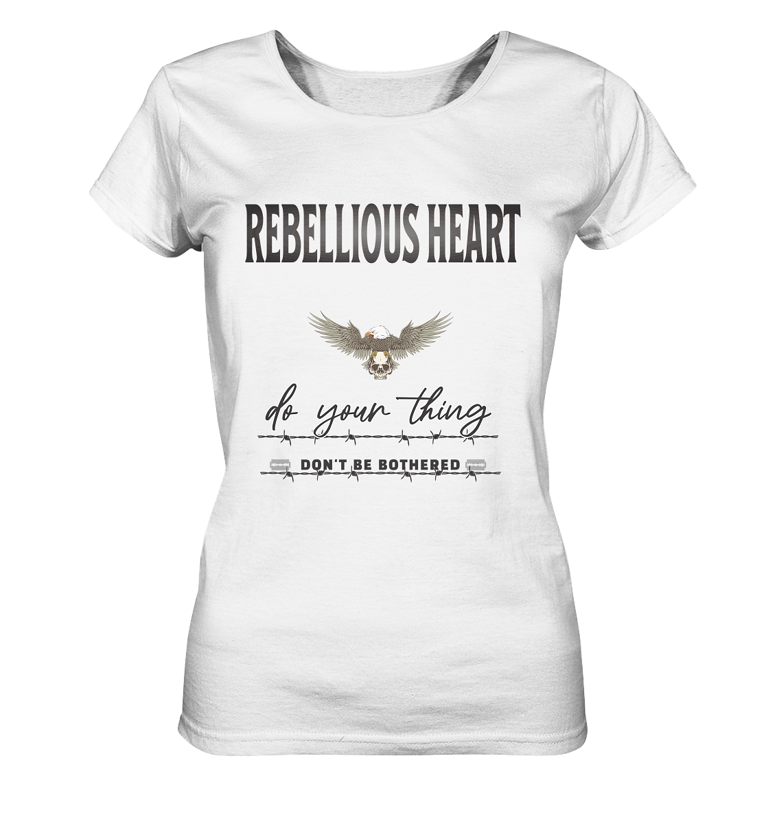 Rebellisches Herz Streetwear - Ladies Organic Basic Shirt