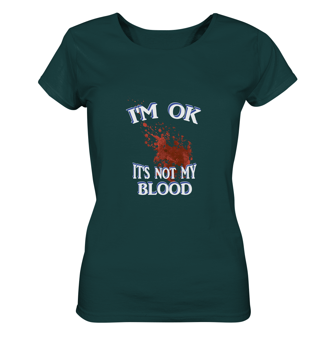 I'M OK - IT'S NOT MY BLOOD NO 3  - Ladies Organic Shirt