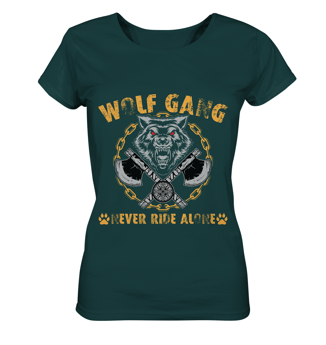 Wolfgang - NEVER RIDE ALONE - Ladies Organic Shirt