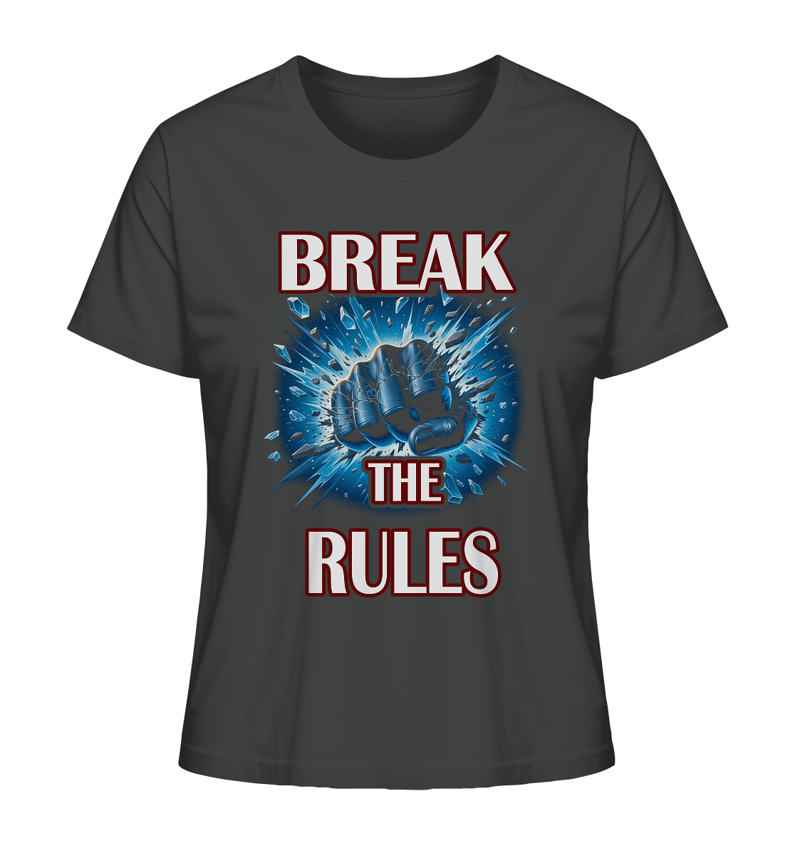 Break the rules, Damen Organic Shirt grau