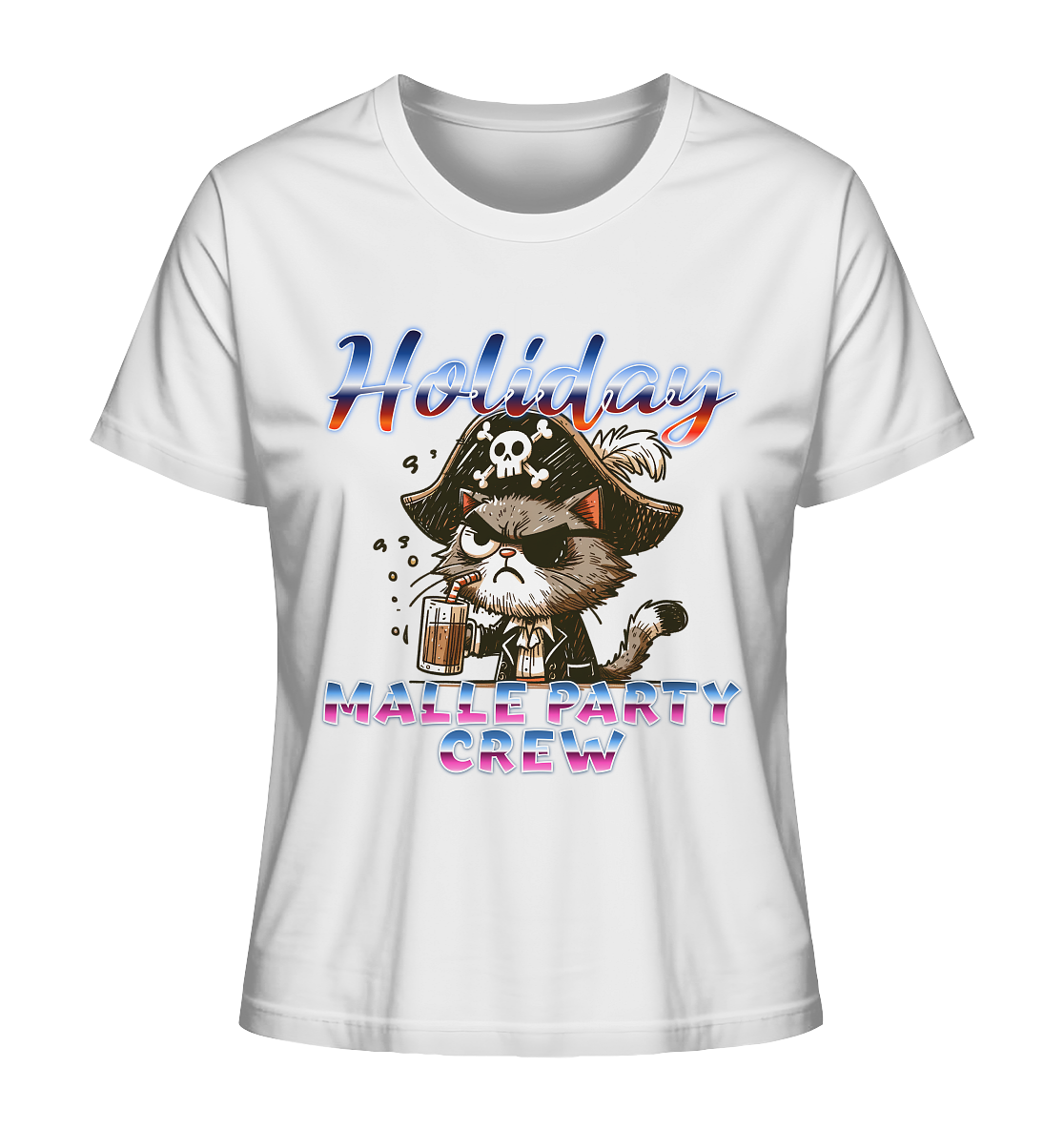 Urlaubsshirt Malle- Party Crew - Ladies Organic Shirt