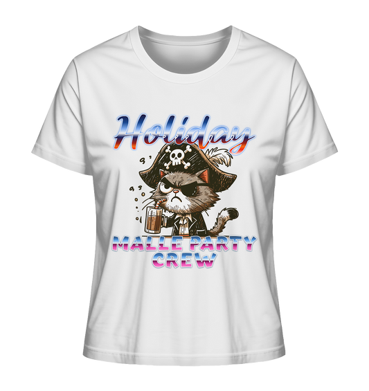 Urlaubsshirt Malle- Party Crew - Ladies Organic Shirt