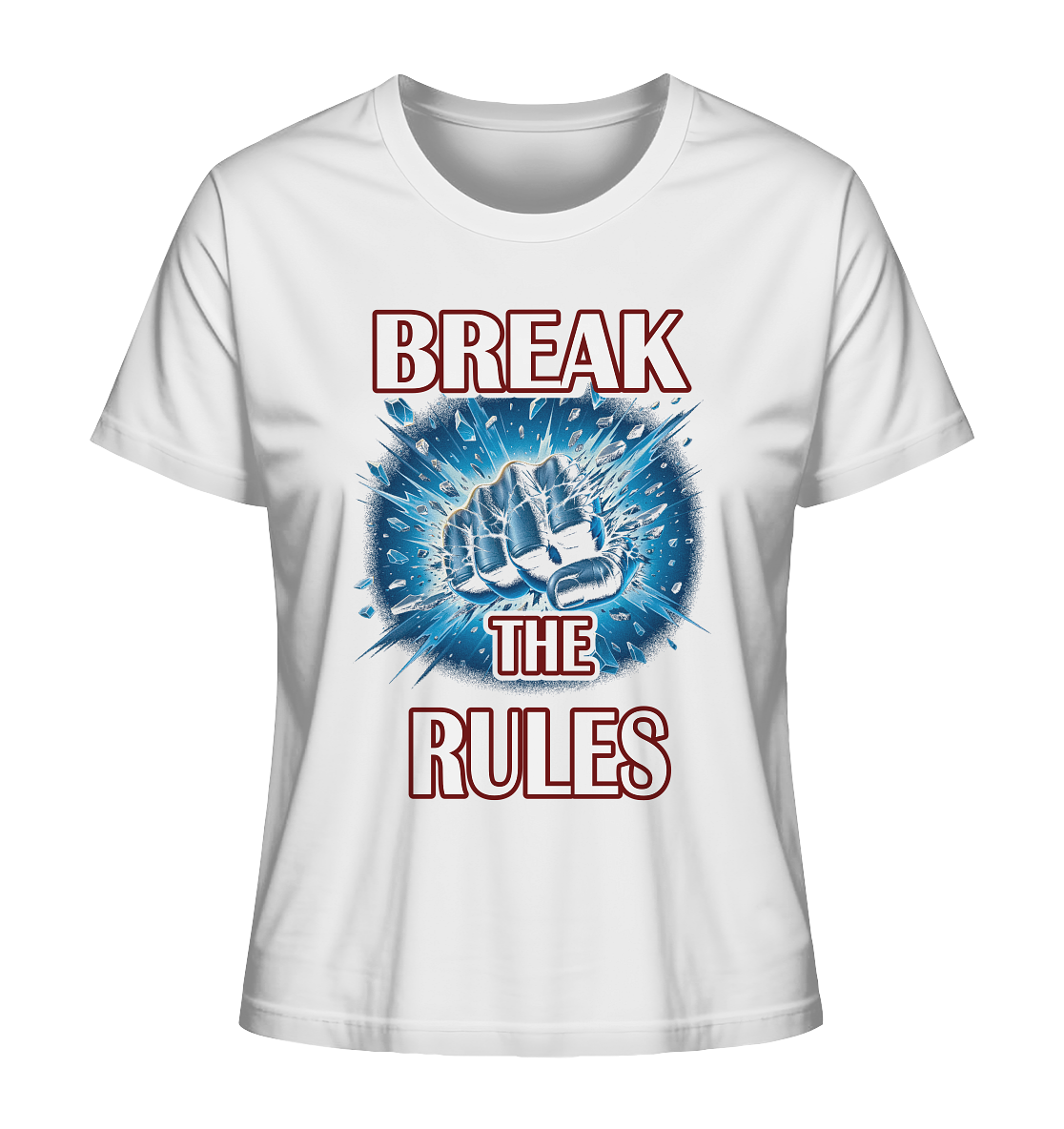 Break the rules, Damen Organic Shirt weiß