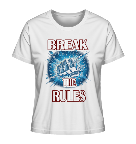 Break the rules, Damen Organic Shirt weiß