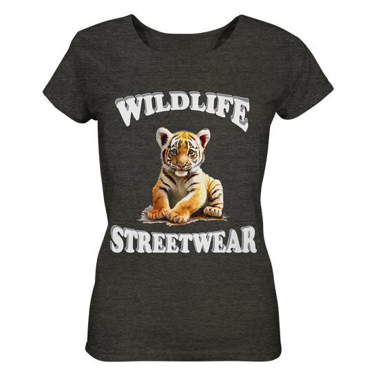 WILDLIFE STREETWEAR 3.0 TIGER BABY  - Ladies Organic Shirt (meliert)