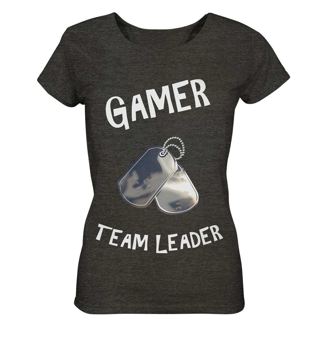 GAMER - TEAM LEADER - HUNDEMARKE - STREETWEAR - STATEMENT  - Ladies Organic Shirt (meliert)