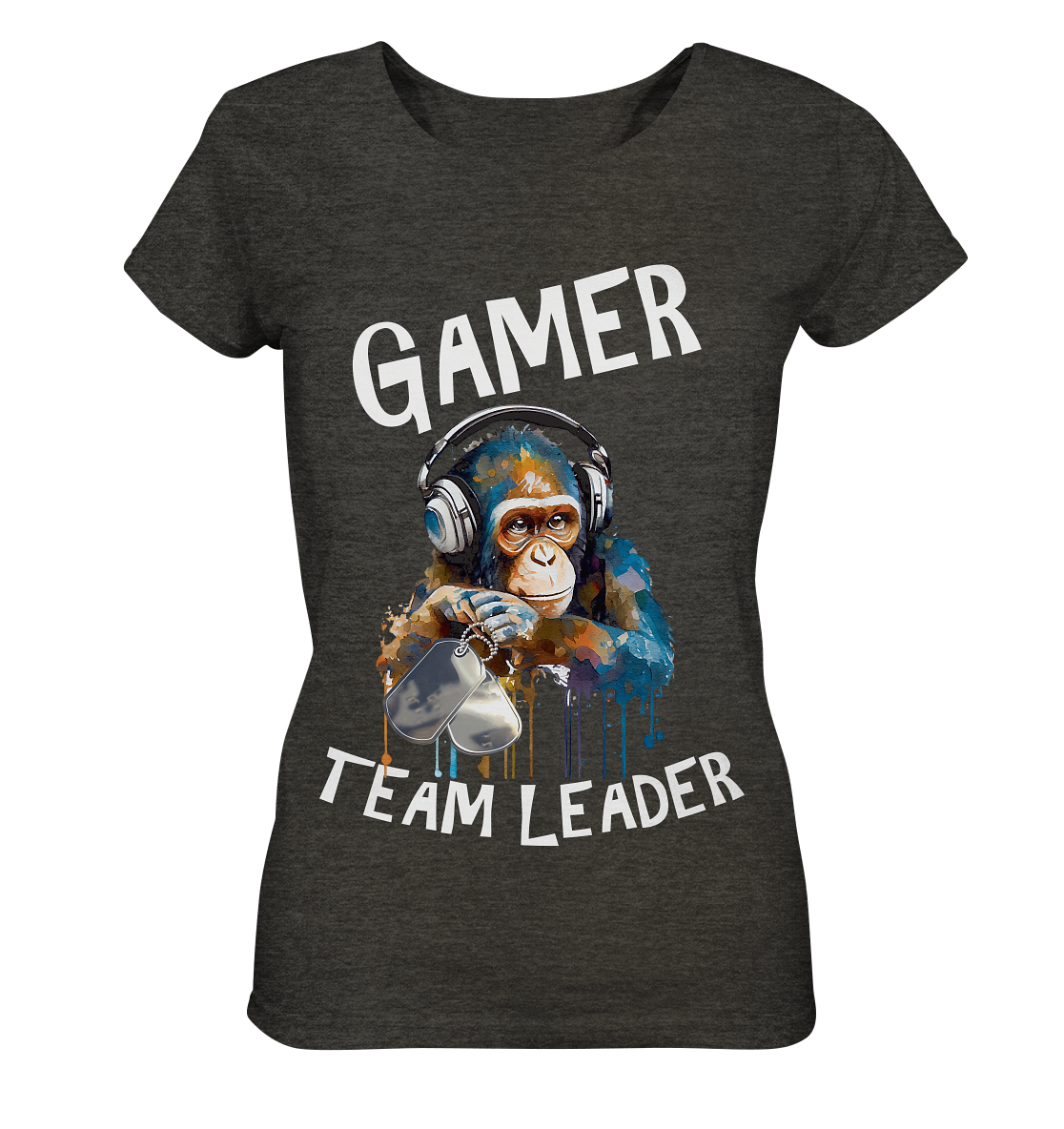 GAMER - TEAM LEADER MONKEY STREETWEAR - STATEMENT - Ladies Organic Shirt (meliert)