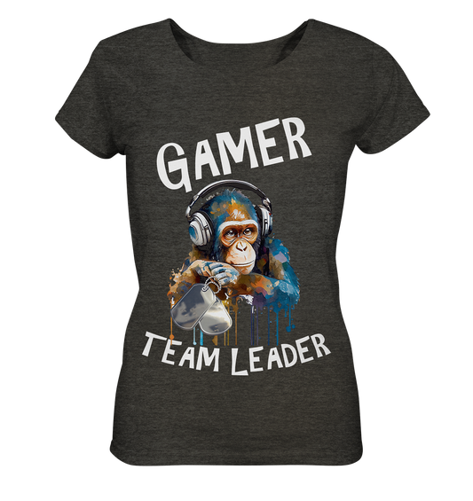 GAMER - TEAM LEADER MONKEY STREETWEAR - STATEMENT - Ladies Organic Shirt (meliert)