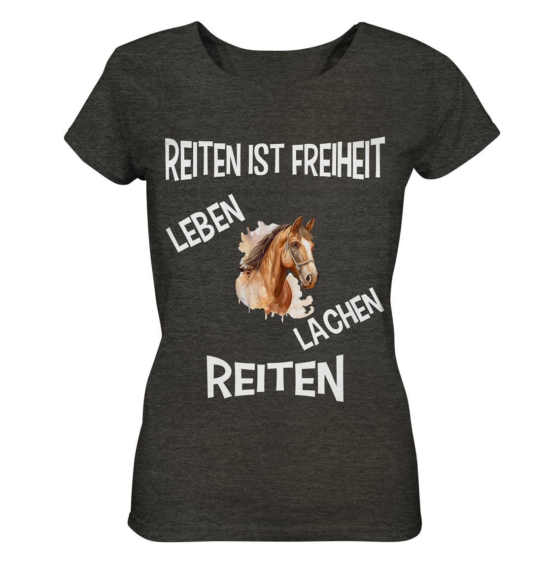 REITEN IST FREIHEIT - STREETWEAR FÜR REITER UND PFERDELIEBHABER - Ladies Organic Shirt (meliert)