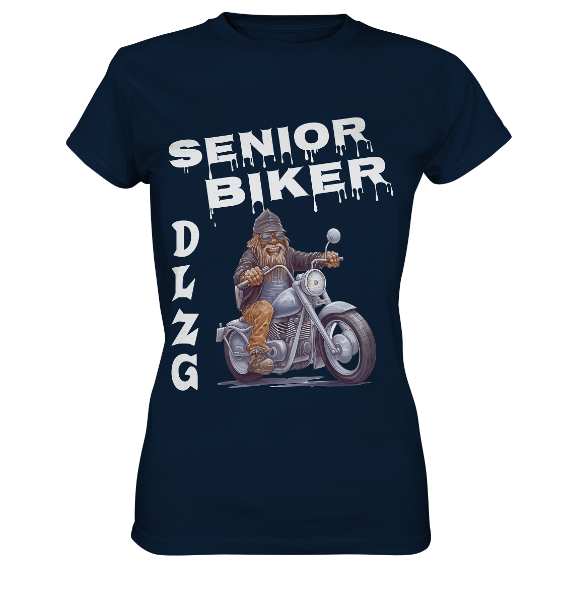 DLzG Opa Biker Fun Motiv 4- Damen Premium Shirt