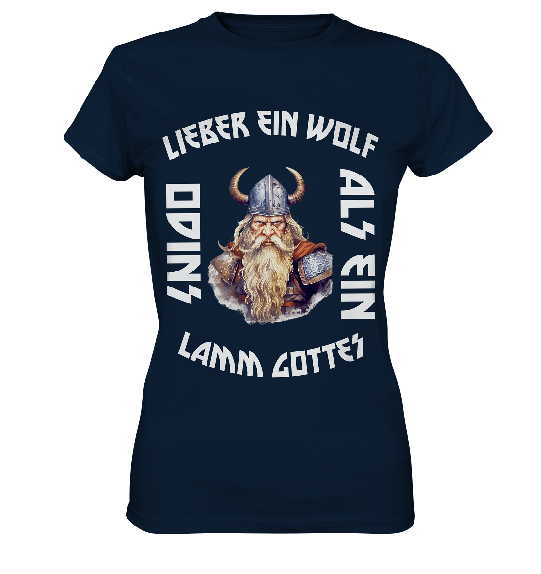 LIEBER EIN WOLF ODINS NO 2  - STREETWEAR - STATEMENT    - Ladies Premium Shirt