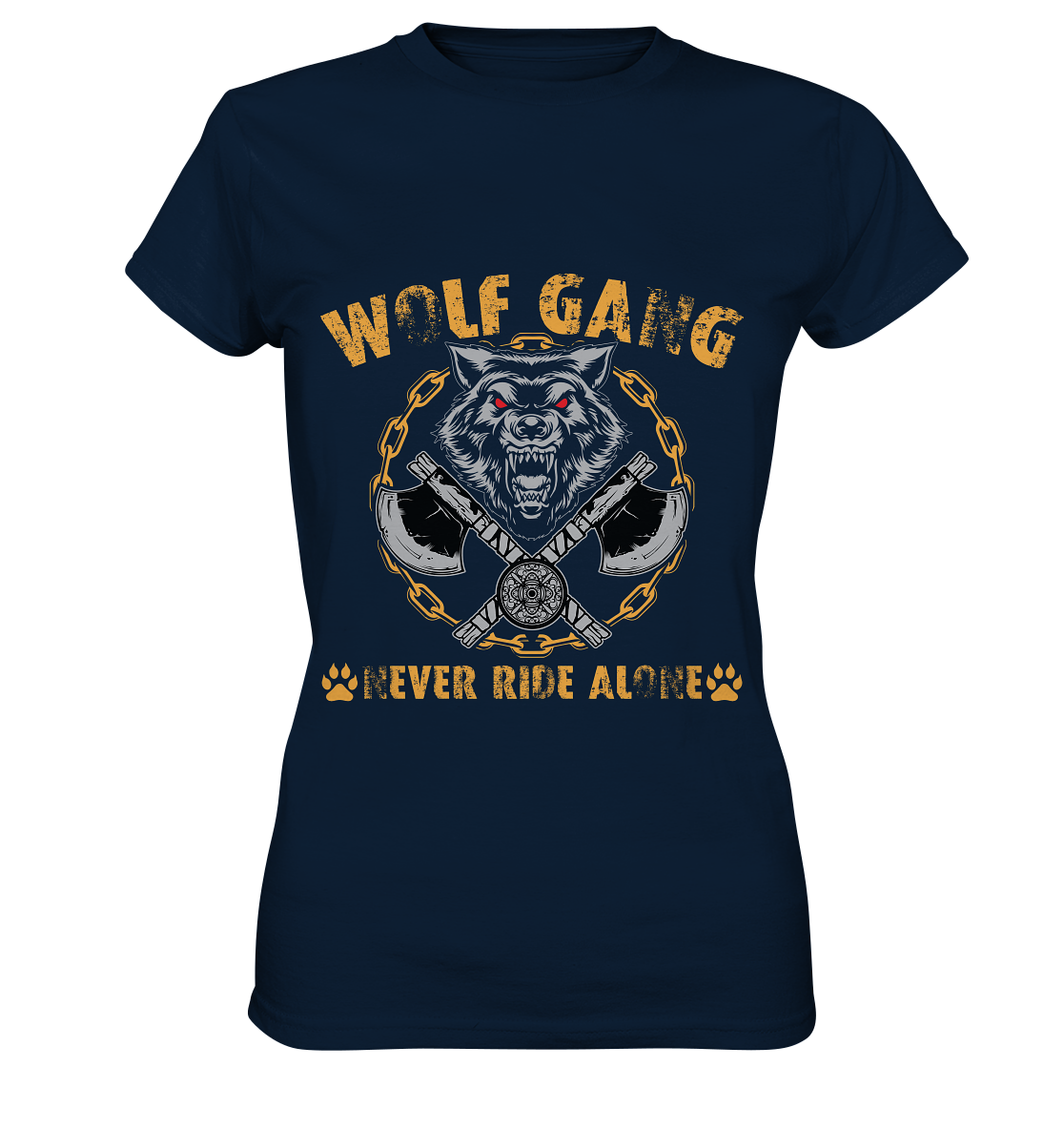 Wolfgang - NEVER RIDE ALONE - Ladies Premium Shirt