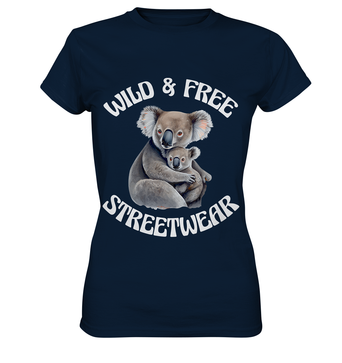 WILD & FREE NO 13 KOALA FAMILY  - STREETWEAR - STATEMENT    - Ladies Premium Shirt