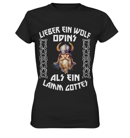 LIEBER EIN WOLF ODINS NO 4  - STREETWEAR - STATEMENT   - Ladies Premium Shirt