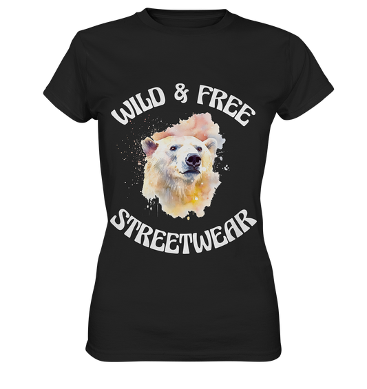 WILD & FREE NO 6 POLAR BEAR - STREETWEAR - STATEMENT - Ladies Premium Shirt