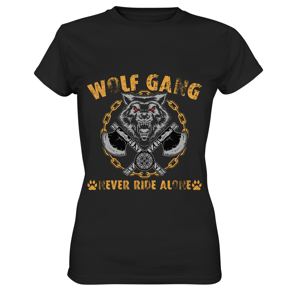 Wolfgang - NEVER RIDE ALONE - Ladies Premium Shirt