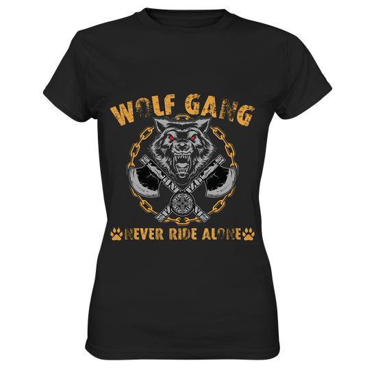 Wolfgang - NEVER RIDE ALONE - Ladies Premium Shirt