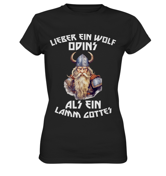 LIEBER EIN WOLF ODINS NO 1  - STREETWEAR - STATEMENT   - Ladies Premium Shirt