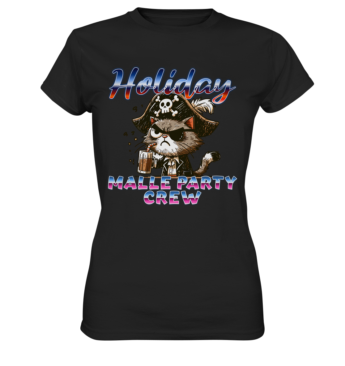 Urlaubsshirt Malle- Party Crew - Ladies Premium Shirt