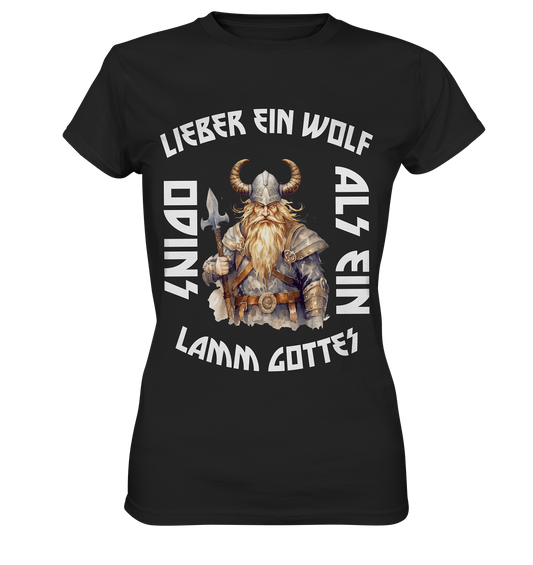 LIEBER EIN WOLF ODINS NO 3  - STREETWEAR - STATEMENT     - Ladies Premium Shirt