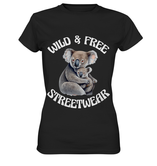 WILD & FREE NO 13 KOALA FAMILY  - STREETWEAR - STATEMENT    - Ladies Premium Shirt