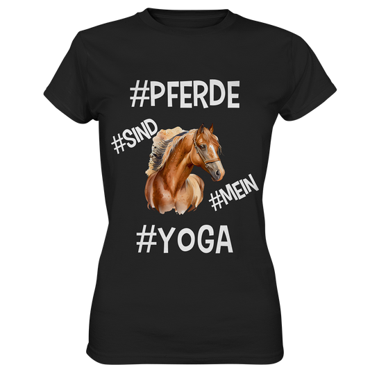 PFERDE SIND MEIN YOGA - STATEMENT STREETWEAR - Ladies Premium Shirt