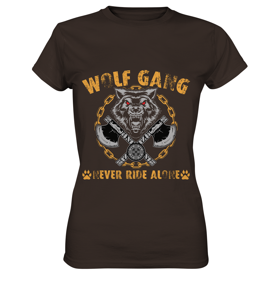 Wolfgang - NEVER RIDE ALONE - Ladies Premium Shirt