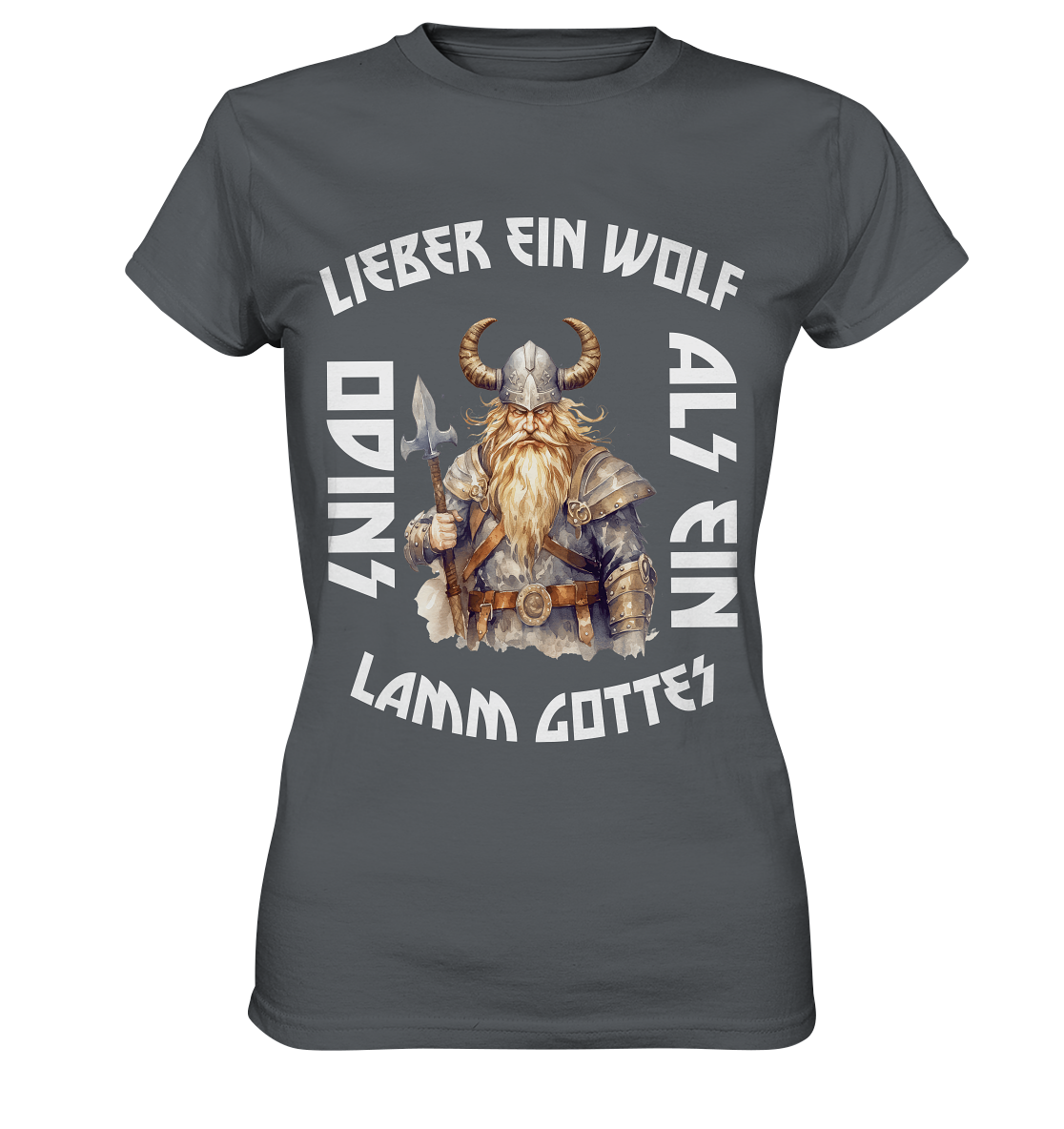 LIEBER EIN WOLF ODINS NO 3  - STREETWEAR - STATEMENT     - Ladies Premium Shirt