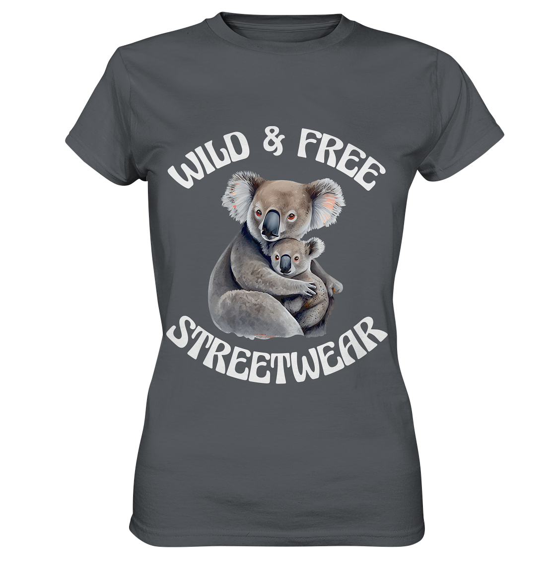 WILD & FREE NO 13 KOALA FAMILY  - STREETWEAR - STATEMENT    - Ladies Premium Shirt