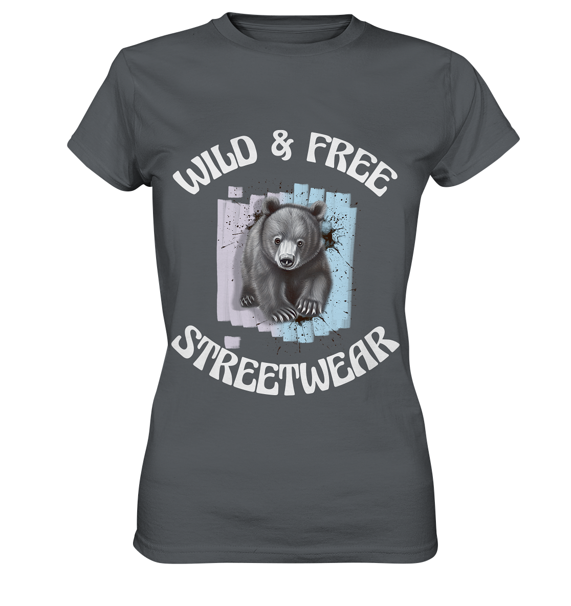 WILD & FREE NO 7 BABY BEAR - STREETWEAR - STATEMENT  - Ladies Premium Shirt