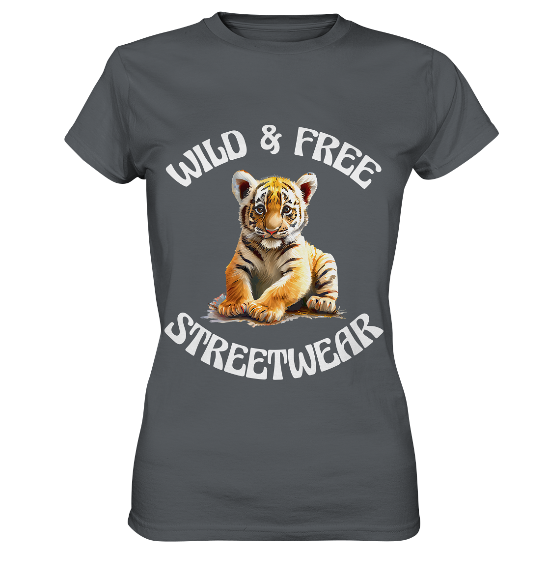 WILD & FREE NO 4 TIGERBABY STREETWEAR - STATEMENT  - Ladies Premium Shirt