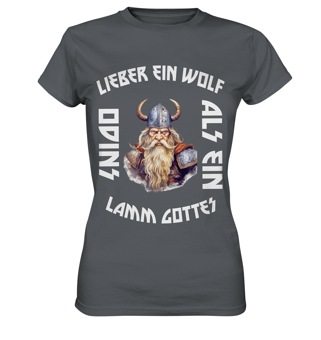 LIEBER EIN WOLF ODINS NO 2  - STREETWEAR - STATEMENT    - Ladies Premium Shirt