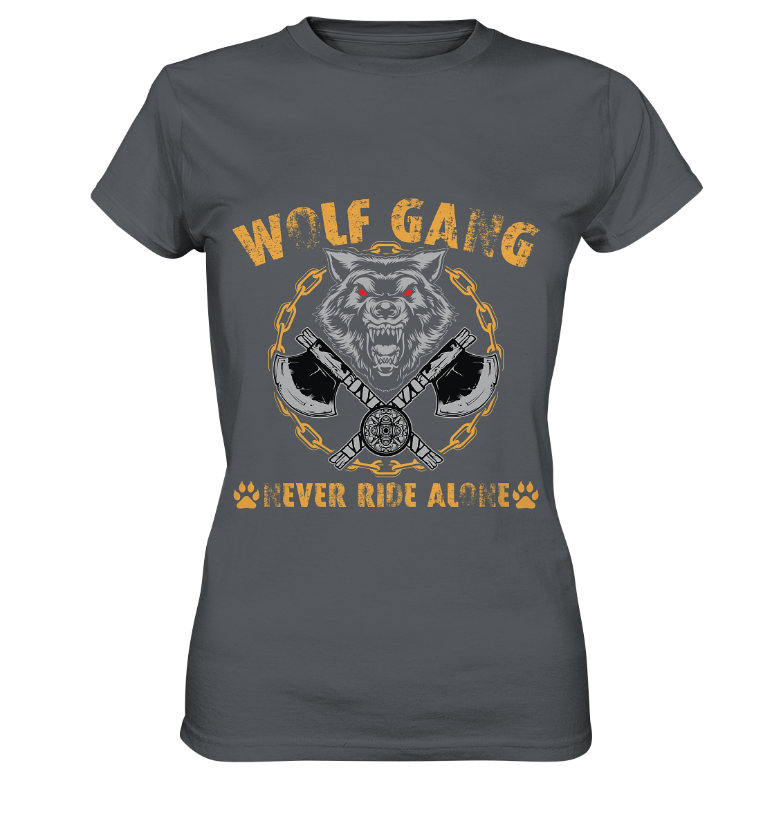 Wolfgang - NEVER RIDE ALONE - Ladies Premium Shirt