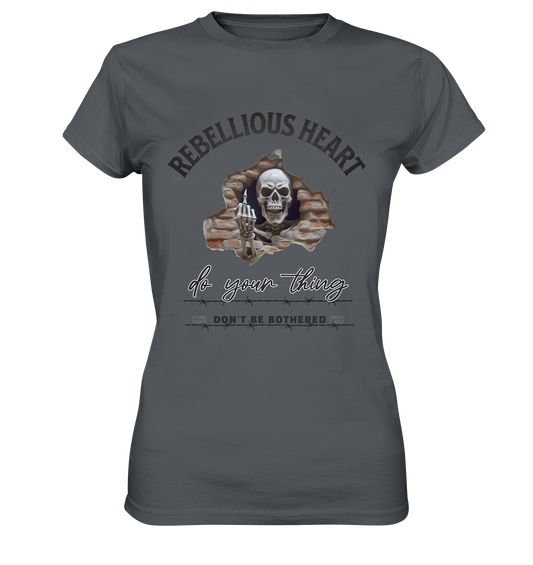 Rebellisches Herz Skull - Ladies Premium Shirt