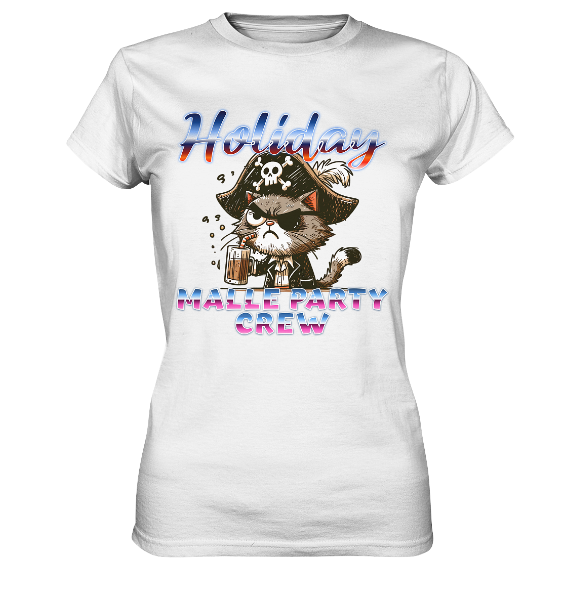 Urlaubsshirt Malle- Party Crew - Ladies Premium Shirt