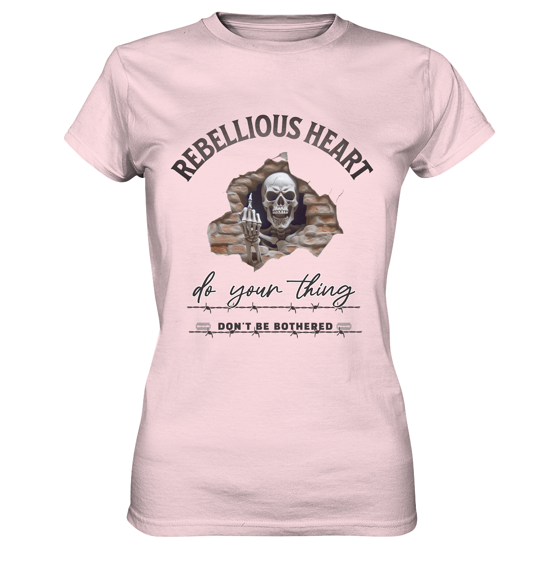 Rebellisches Herz Skull - Ladies Premium Shirt