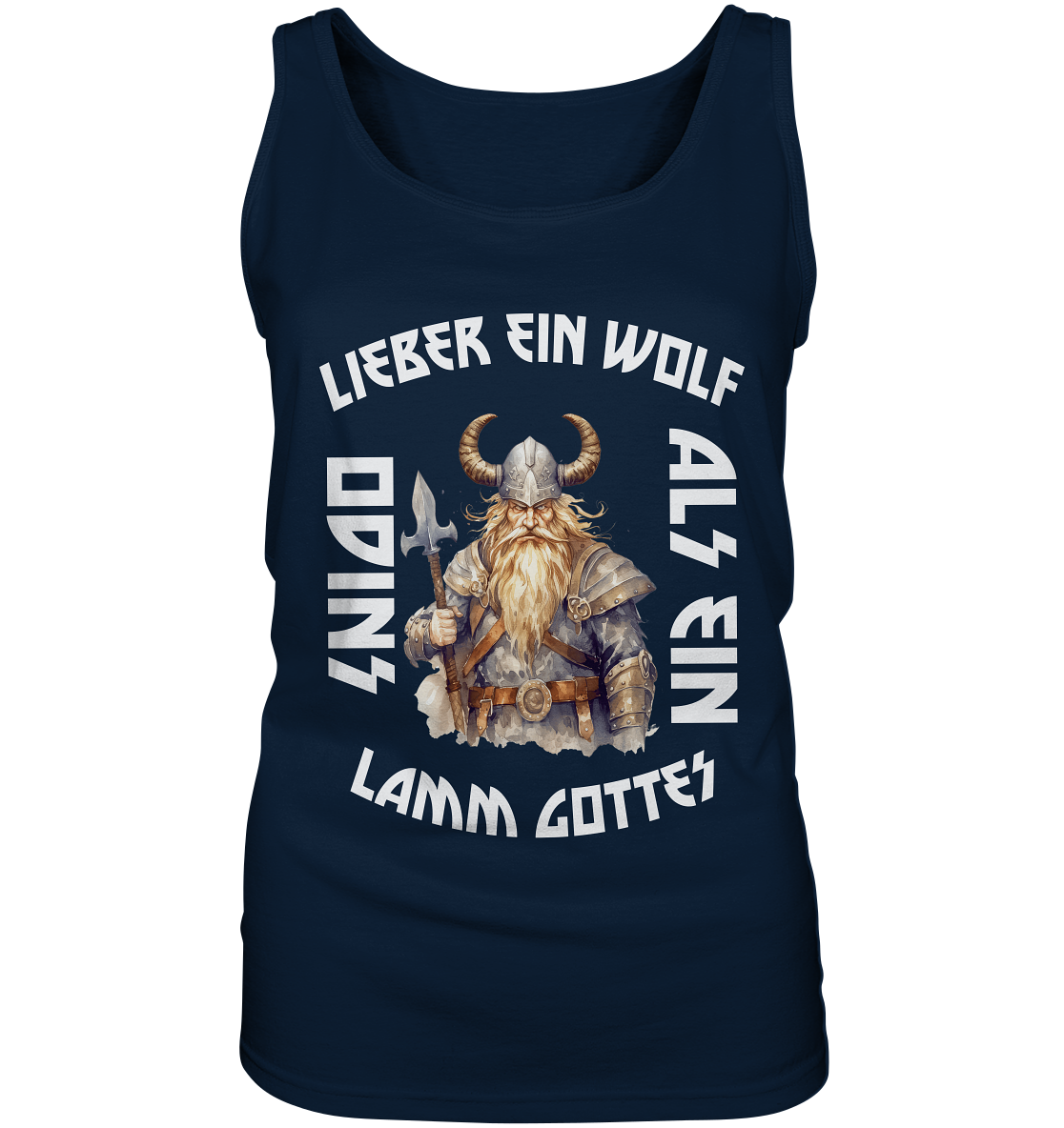 LIEBER EIN WOLF ODINS NO 3  - STREETWEAR - STATEMENT     - Ladies Tank-Top