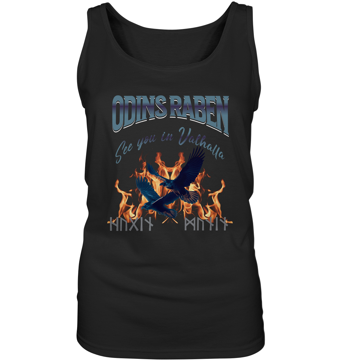 Odins Raben Damen Tanktop Schwarz