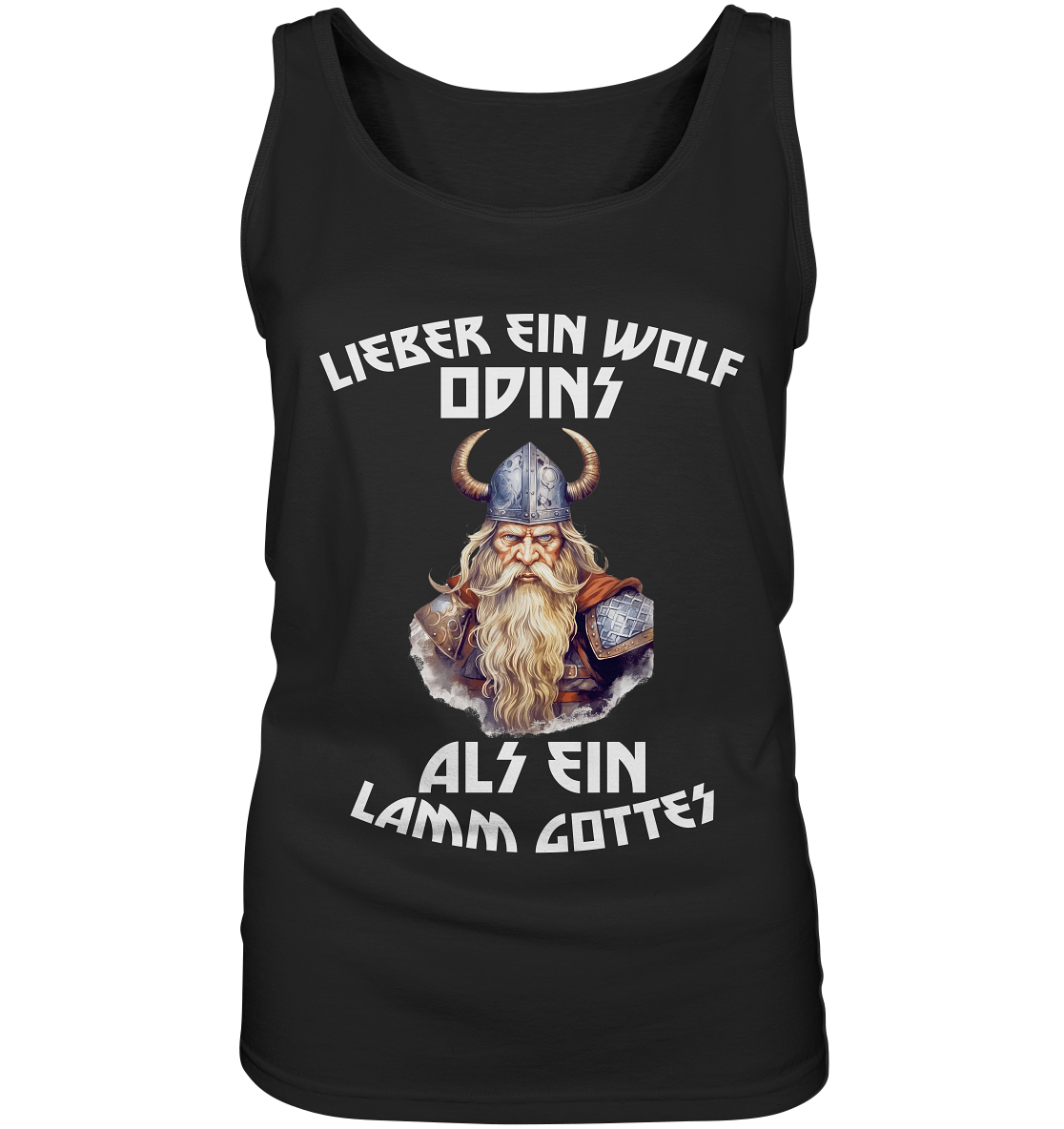 LIEBER EIN WOLF ODINS NO 1  - STREETWEAR - STATEMENT   - Ladies Tank-Top